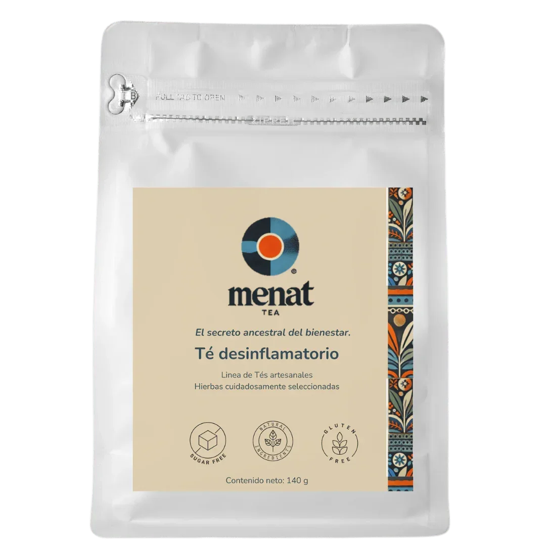 Ingredientes naturales de Desinflama-TÉ: jengibre, cúrcuma, menta y flor de Jamaica para un té antiinflamatorio eficaz
